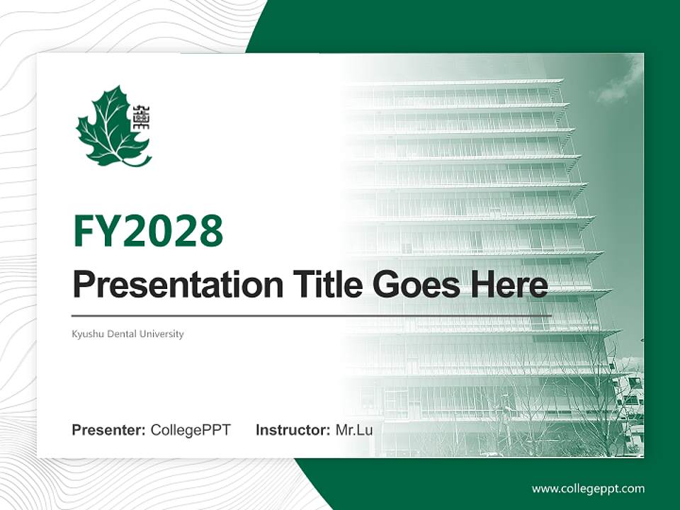 Kyushu Dental University Academic Presentation/Research Findings Report PPT Template4:3 ratio PPT effect preview image5