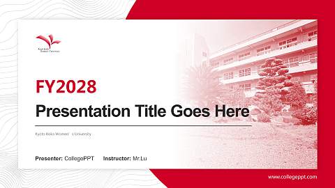 Kyoto Koka Women’s University Academic Presentation/Research Findings Report PPT Template