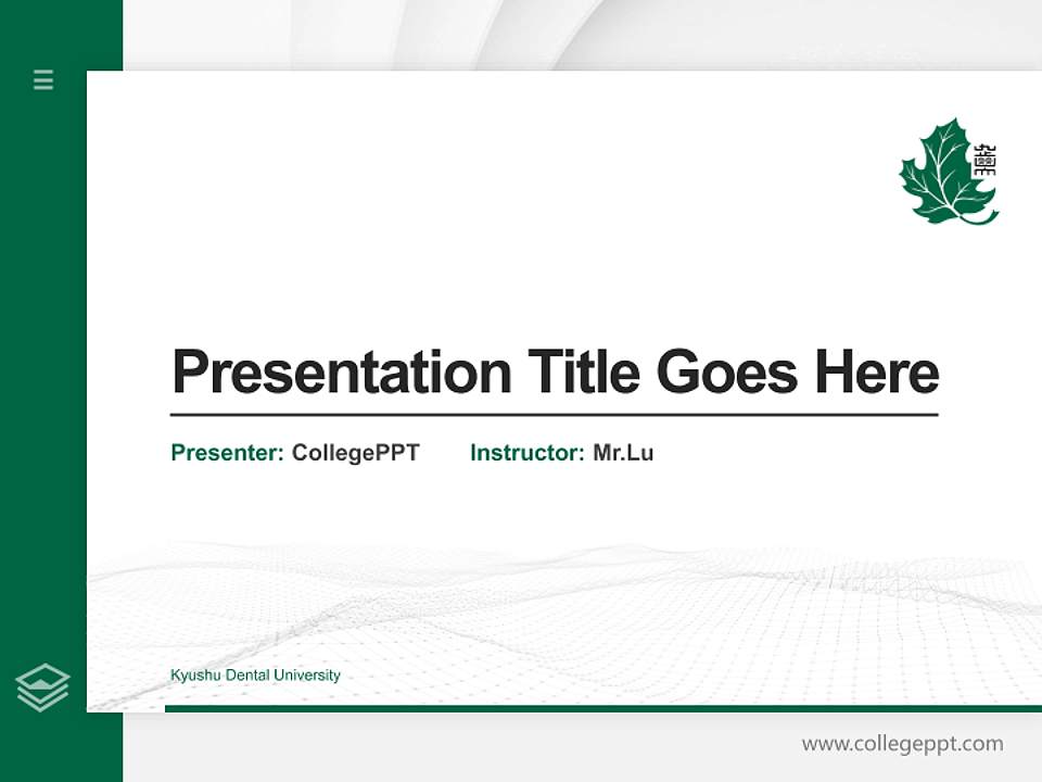 Kyushu Dental University Thesis Proposal/Graduation Defense PPT Template4:3 ratio PPT effect preview image5