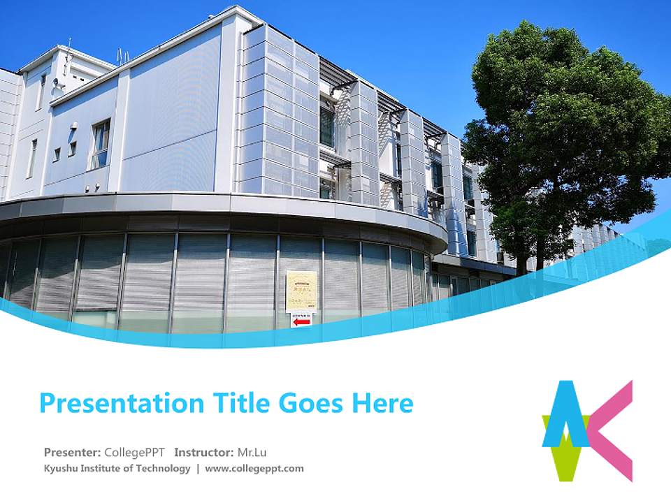 Kyushu Institute of Technology Course/Courseware Creation PPT Template4:3 ratio PPT effect preview image5