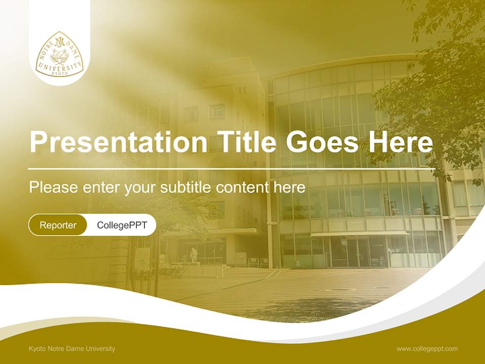 Kyoto Notre Dame University Lecture Sharing and Networking Event PPT Template4:3 ratio PPT effect preview image4