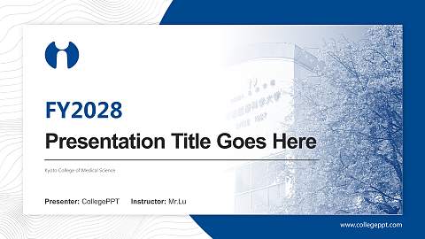 Kyoto College of Medical Science Academic Presentation/Research Findings Report PPT Template