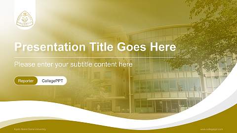 Kyoto Notre Dame University Lecture Sharing and Networking Event PPT Template