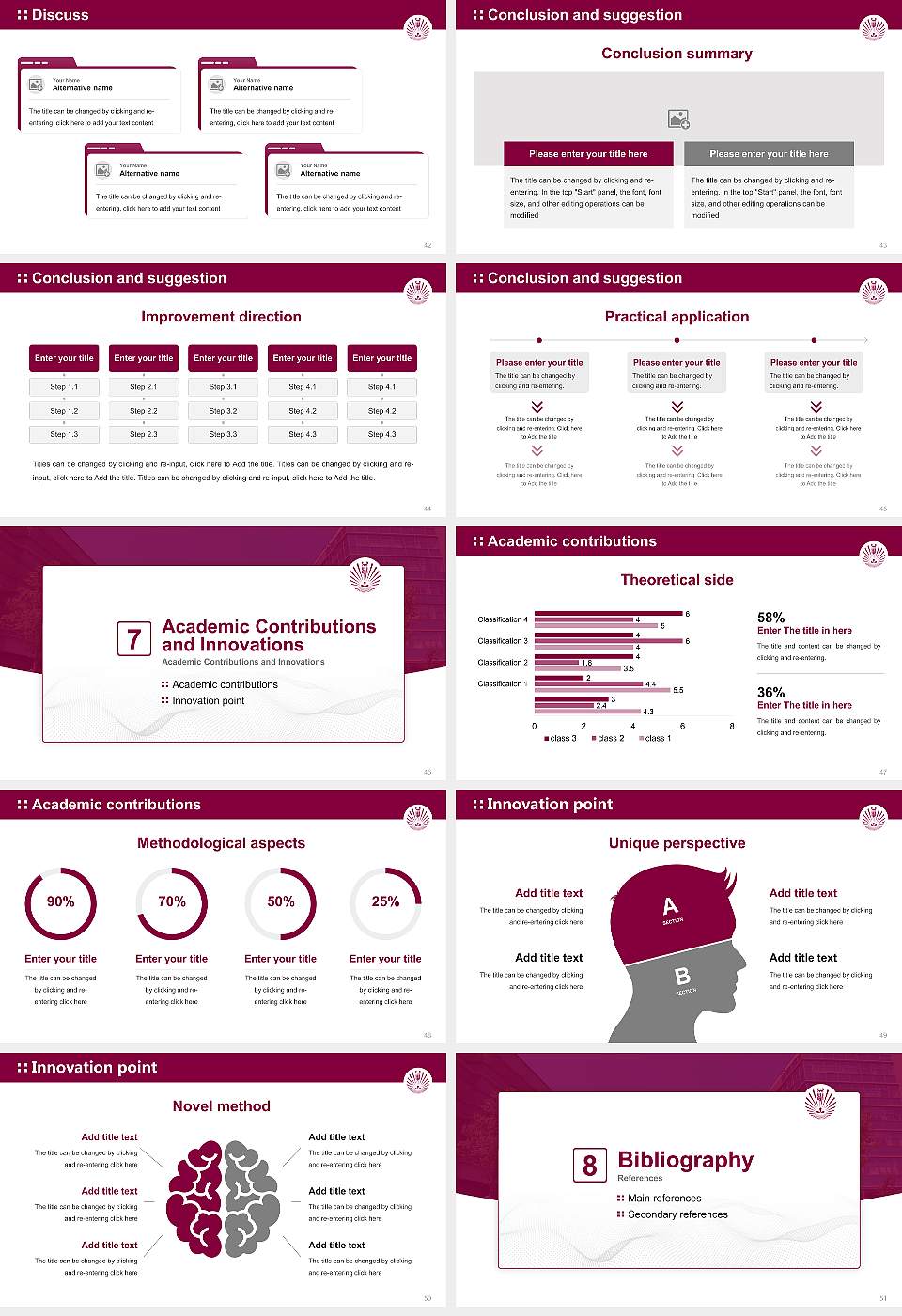 Kyushu University Graduation Thesis Defense PPT Template16:9 ratio PPT effect preview image6