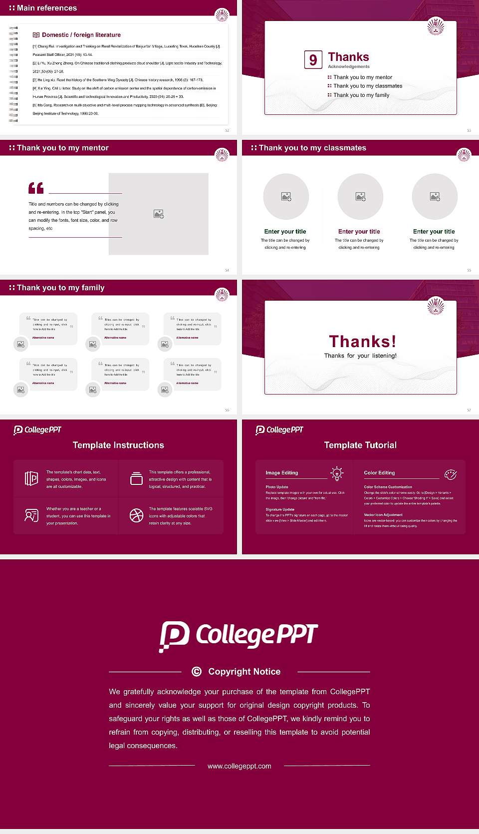 Kyushu University Graduation Thesis Defense PPT Template16:9 ratio PPT effect preview image7
