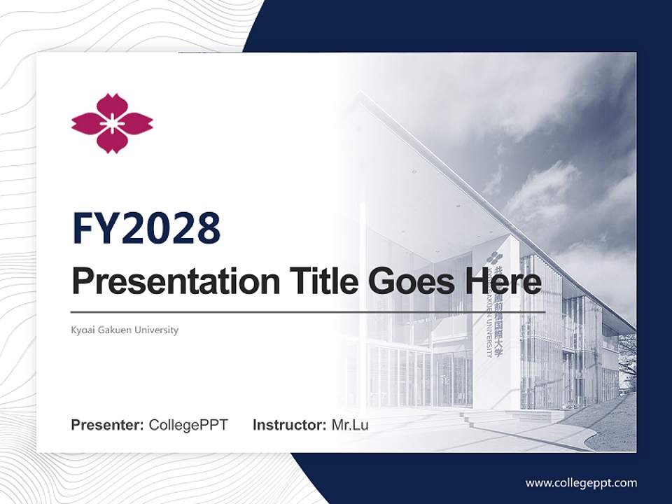 Kyoai Gakuen University Academic Presentation/Research Findings Report PPT Template4:3 ratio PPT effect preview image5