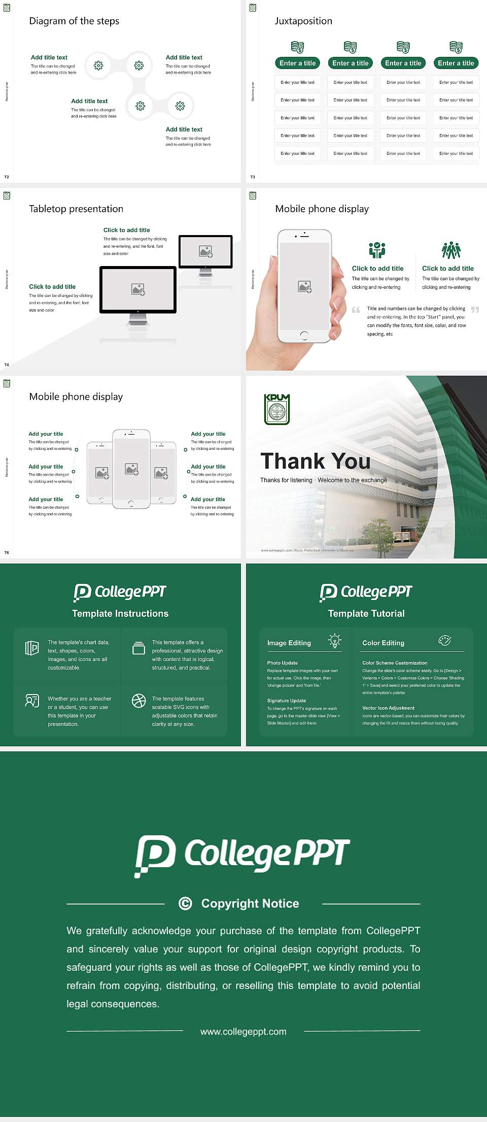 Kyoto Prefectural University of Medicine Competition/Entrepreneurship Contest PPT Template4:3 ratio PPT effect preview image9