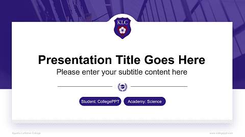 Kyushu Lutheran College National Scholarship Defense PPT Template