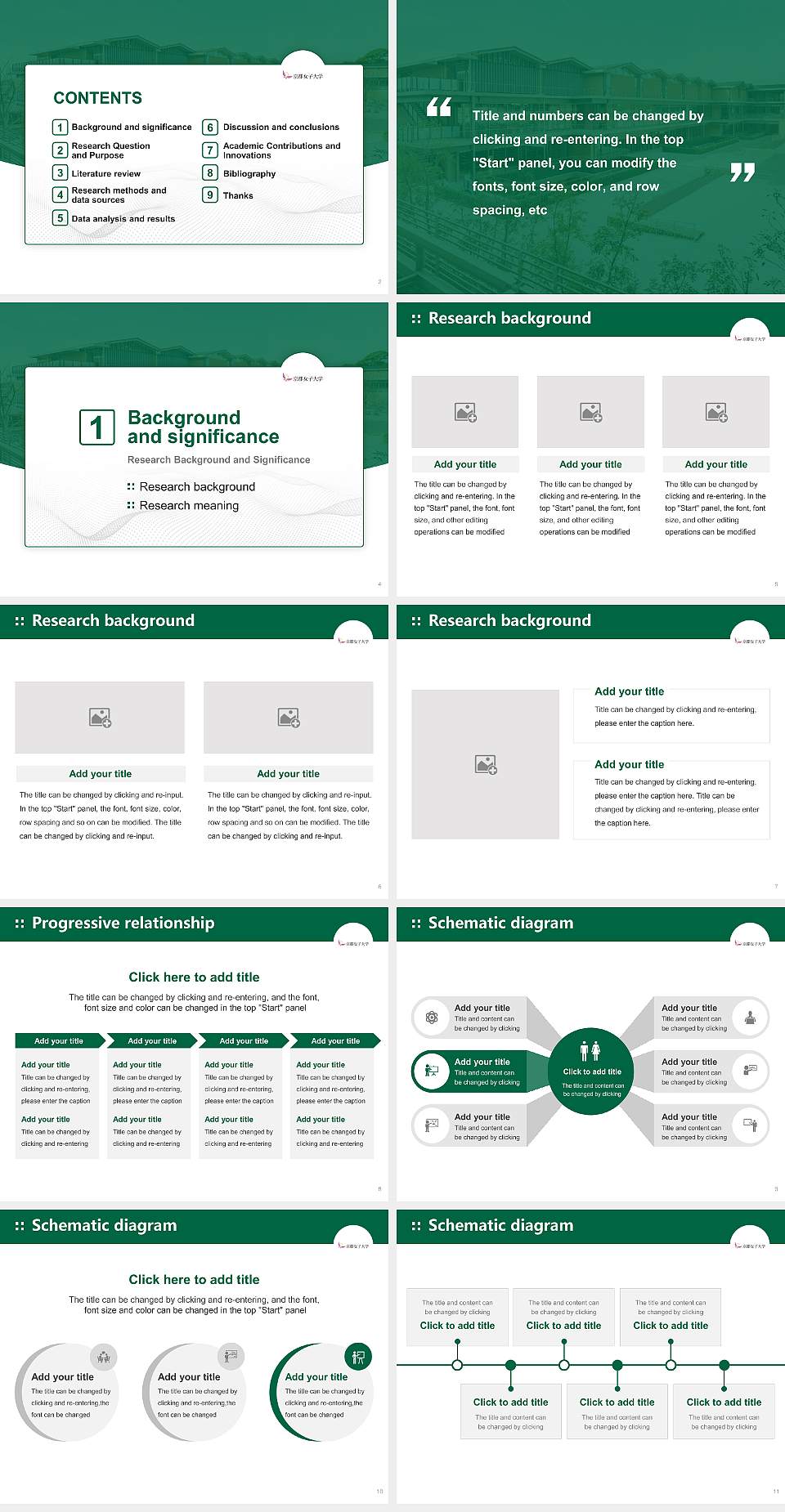 Kyoto Women’s University Graduation Thesis Defense PPT Template4:3 ratio PPT effect preview image2