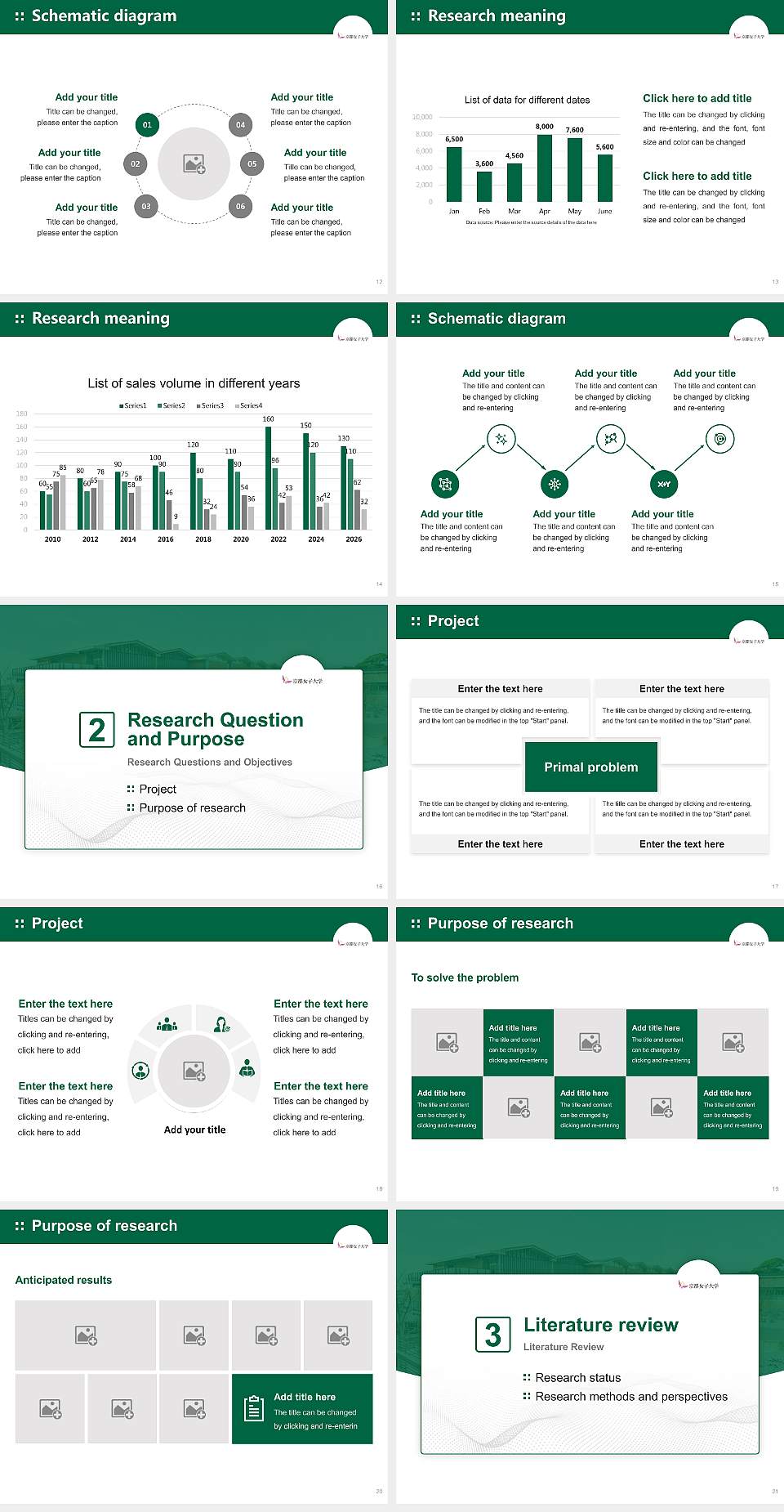Kyoto Women’s University Graduation Thesis Defense PPT Template4:3 ratio PPT effect preview image3