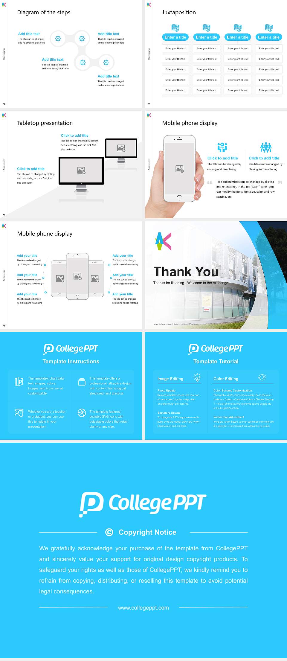 Kyushu Institute of Technology Competition/Entrepreneurship Contest PPT Template4:3 ratio PPT effect preview image9