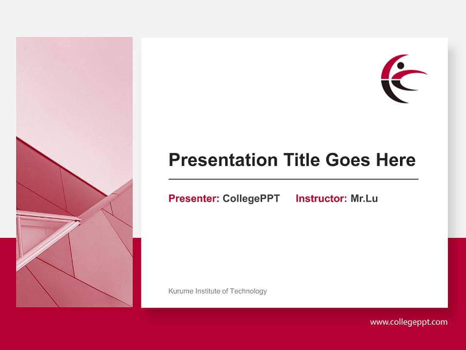 Kurume Institute of Technology General Purpose PPT Template4:3 ratio PPT effect preview image6