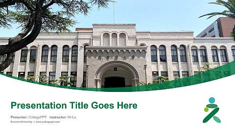 Kurume University Course/Courseware Creation PPT Template