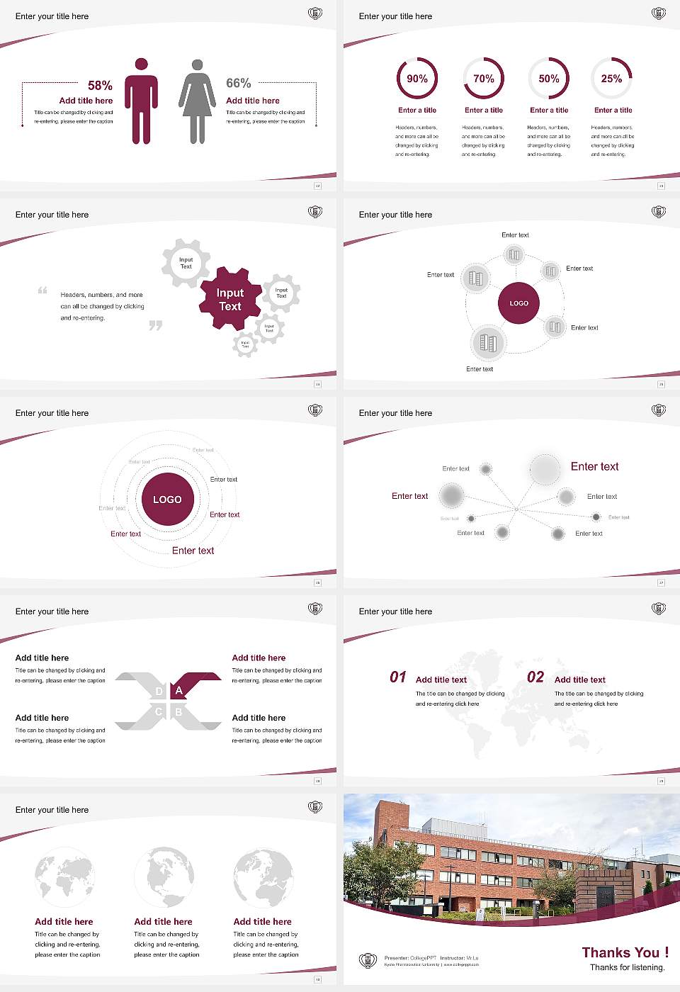 Kyoto  Pharmaceutical  University Course/Courseware Creation PPT Template16:9 ratio PPT effect preview image4