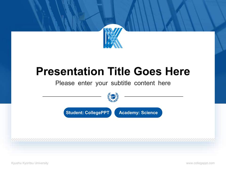 Kyushu Kyoritsu University National Scholarship Defense PPT Template4:3 ratio PPT effect preview image4