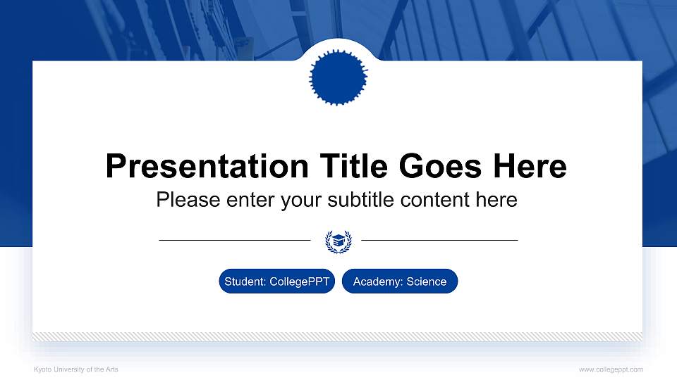 Kyoto University of the Arts National Scholarship Defense PPT Template16:9 ratio PPT effect preview image