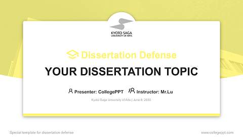 Kyoto Saga University of Arts Graduation Thesis Defense PPT Template