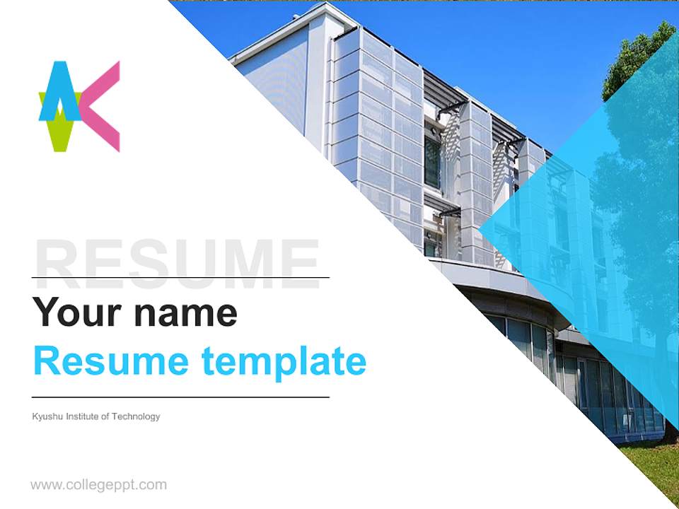 Kyushu Institute of Technology Resume PPT Template4:3 ratio PPT effect preview image5