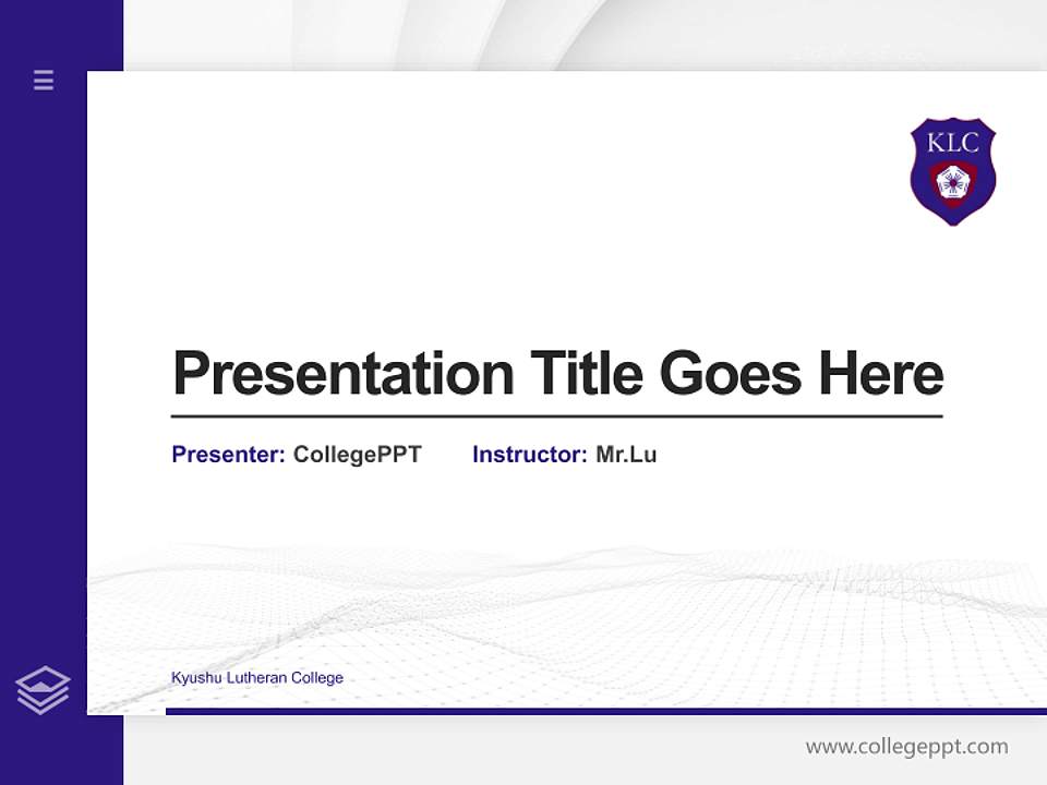 Kyushu Lutheran College Thesis Proposal/Graduation Defense PPT Template4:3 ratio PPT effect preview image5