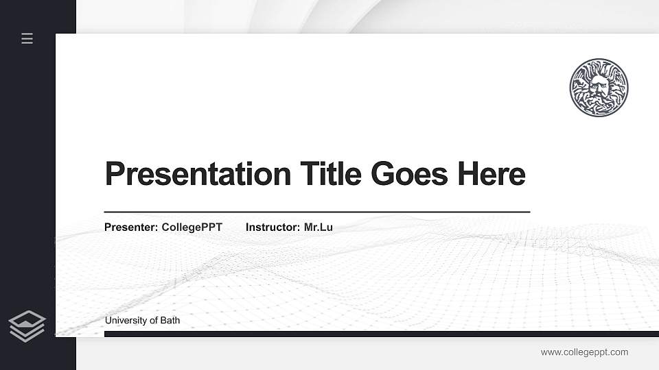 University of Bath Thesis Proposal/Graduation Defense PPT Template16:9 ratio PPT effect preview image