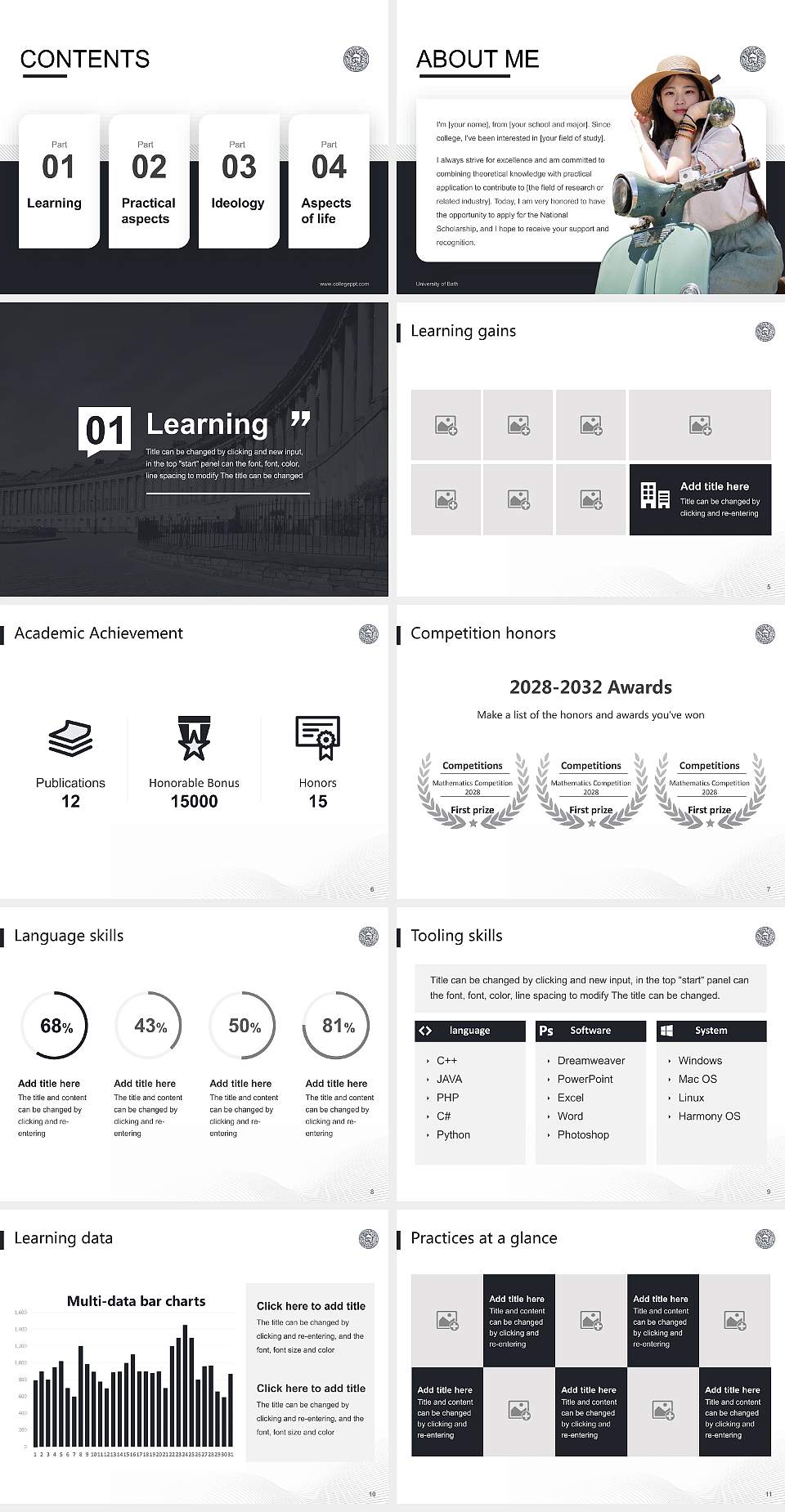 University of Bath National Scholarship Defense PPT Template4:3 ratio PPT effect preview image2