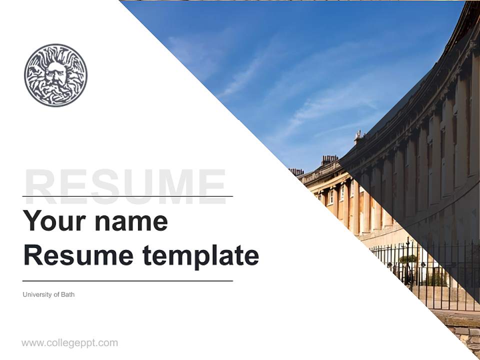 University of Bath Resume PPT Template4:3 ratio PPT effect preview image5