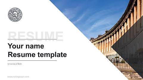 University of Bath Resume PPT Template