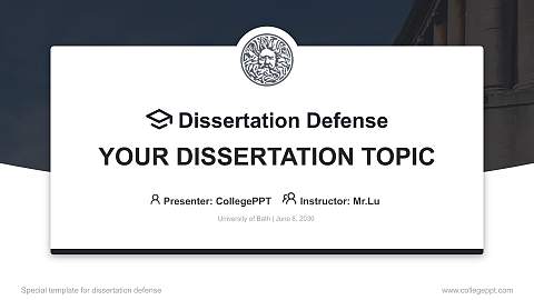 University of Bath Graduation Thesis Defense PPT Template