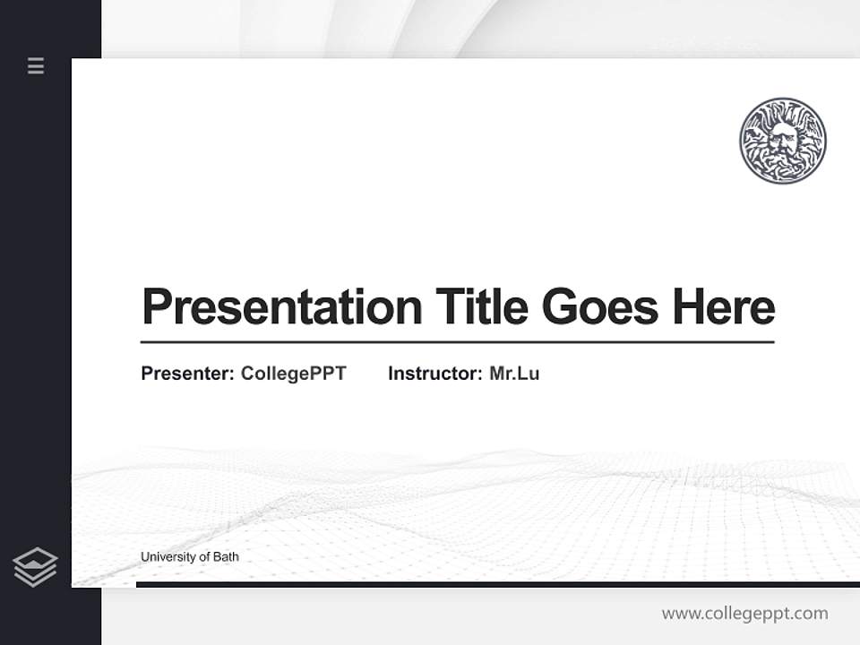 University of Bath Thesis Proposal/Graduation Defense PPT Template4:3 ratio PPT effect preview image5