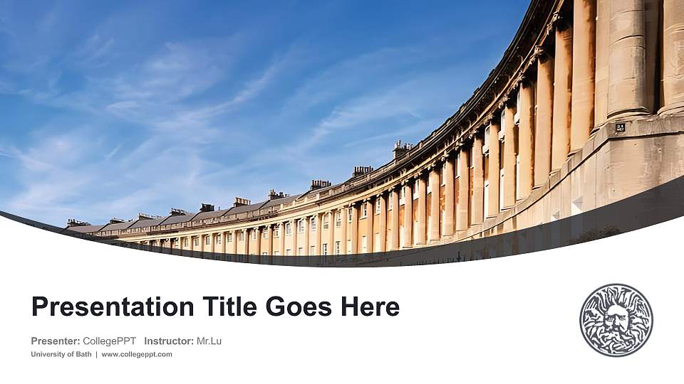 University of Bath Course/Courseware Creation PPT Template16:9 ratio PPT effect preview image