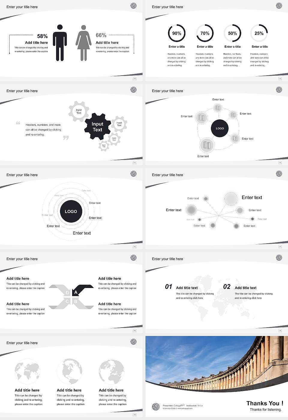 University of Bath Course/Courseware Creation PPT Template16:9 ratio PPT effect preview image4