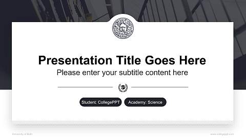 University of Bath National Scholarship Defense PPT Template