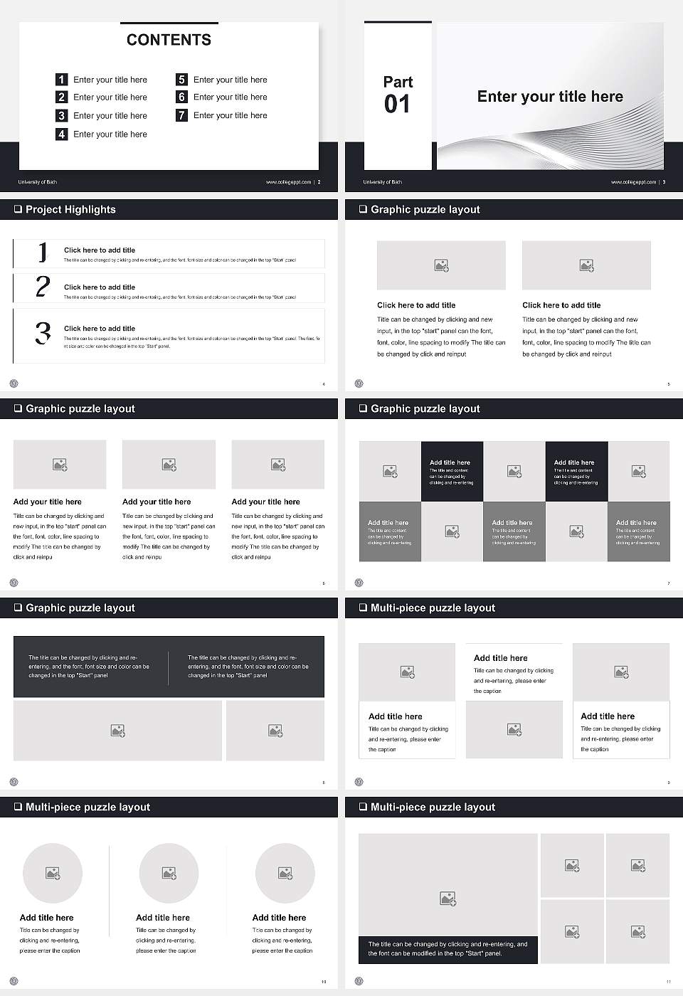 University of Bath General Purpose PPT Template16:9 ratio PPT effect preview image2