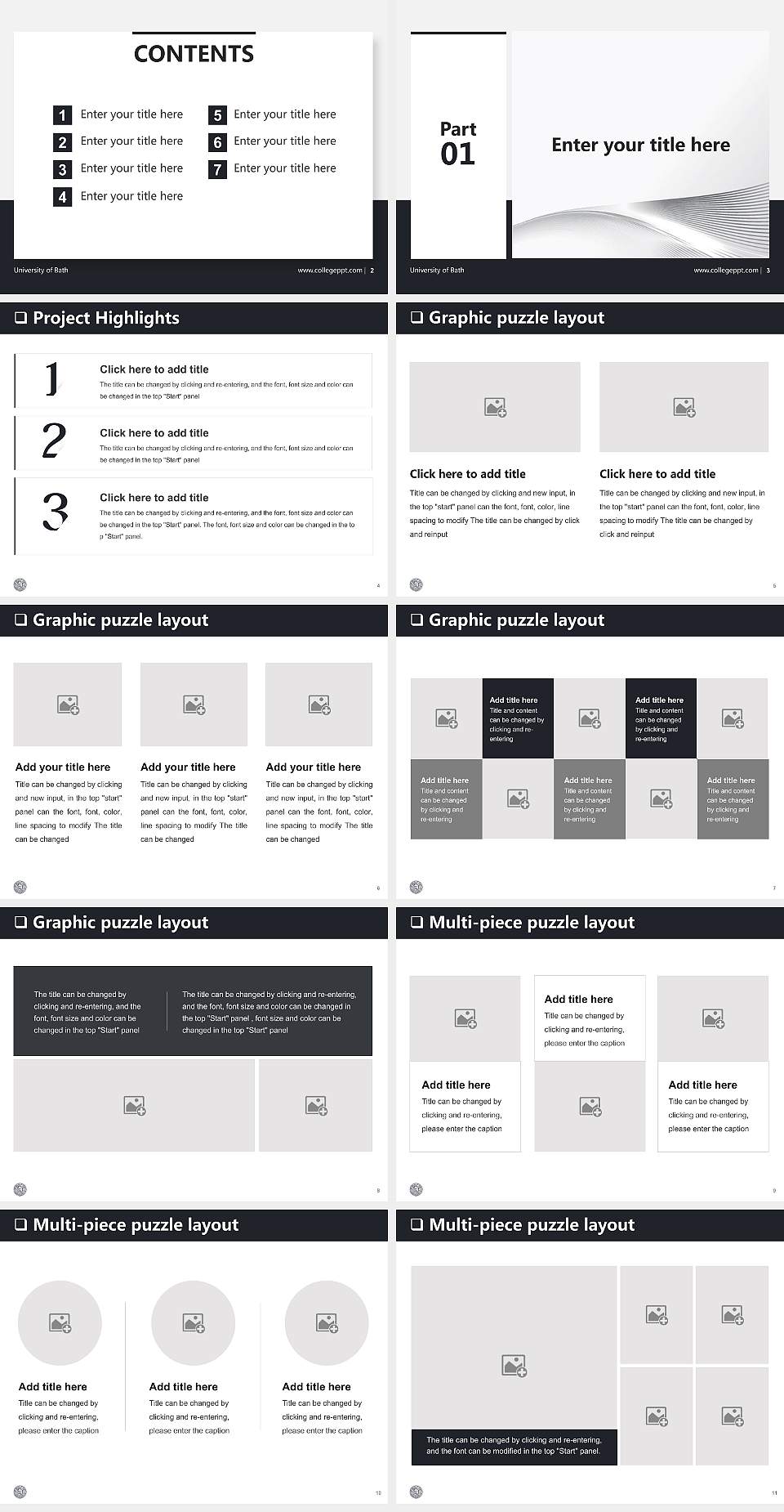 University of Bath General Purpose PPT Template4:3 ratio PPT effect preview image2