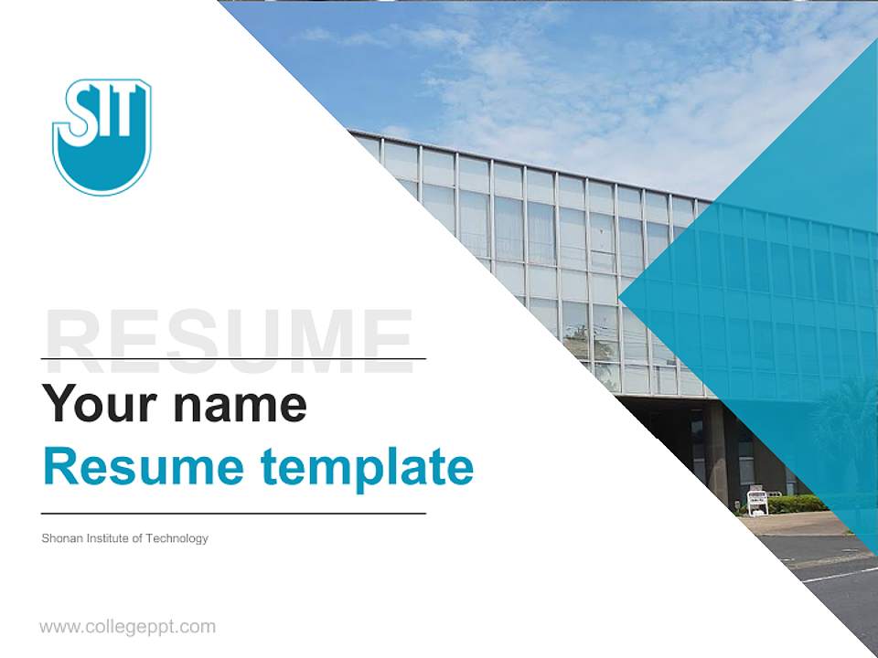 Shonan Institute of Technology Resume PPT Template4:3 ratio PPT effect preview image5
