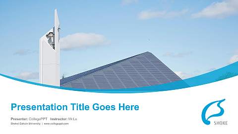 Shokei Gakuin University Course/Courseware Creation PPT Template