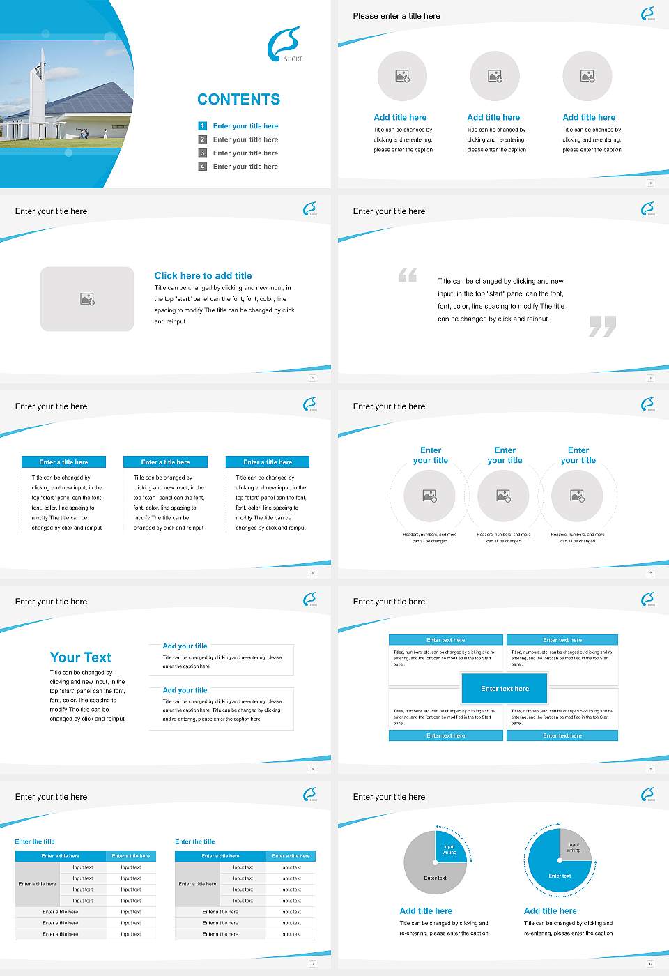Shokei Gakuin University Course/Courseware Creation PPT Template16:9 ratio PPT effect preview image2