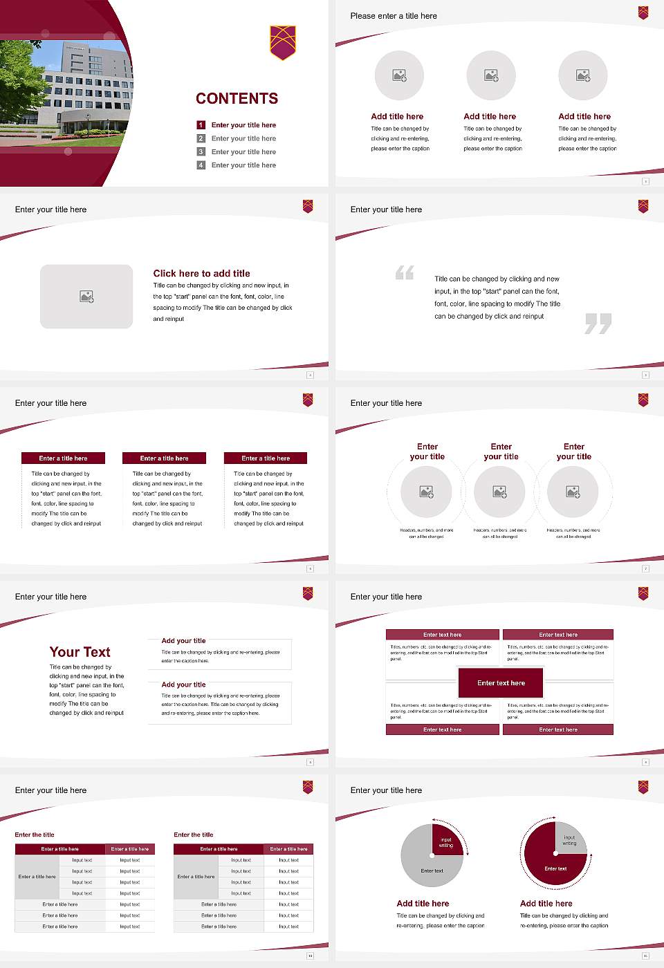 Shoin University Course/Courseware Creation PPT Template16:9 ratio PPT effect preview image2