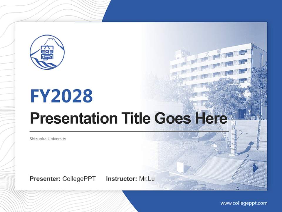 Shizuoka University Academic Presentation/Research Findings Report PPT Template4:3 ratio PPT effect preview image5