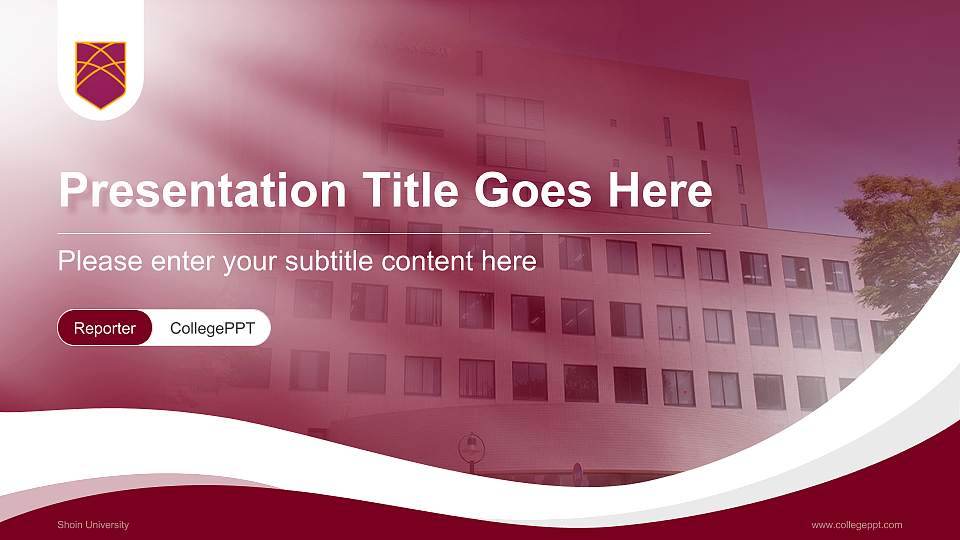 Shoin University Lecture Sharing and Networking Event PPT Template16:9 ratio PPT effect preview image
