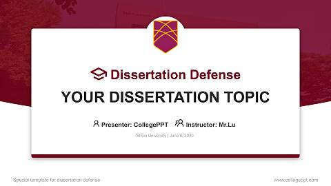 Shoin University Graduation Thesis Defense PPT Template