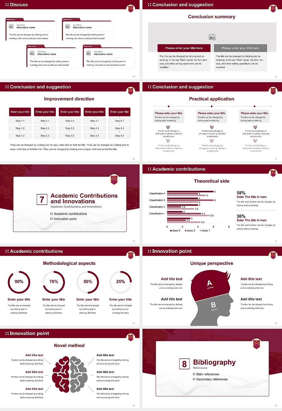 Shoin University Graduation Thesis Defense PPT Template16:9 ratio PPT effect preview image6