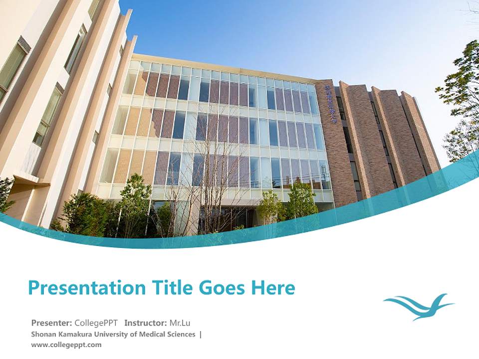 Shonan Kamakura University of Medical Sciences Course/Courseware Creation PPT Template4:3 ratio PPT effect preview image5