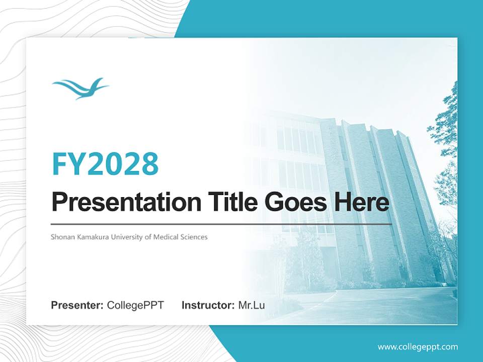 Shonan Kamakura University of Medical Sciences Academic Presentation/Research Findings Report PPT Template4:3 ratio PPT effect preview image5