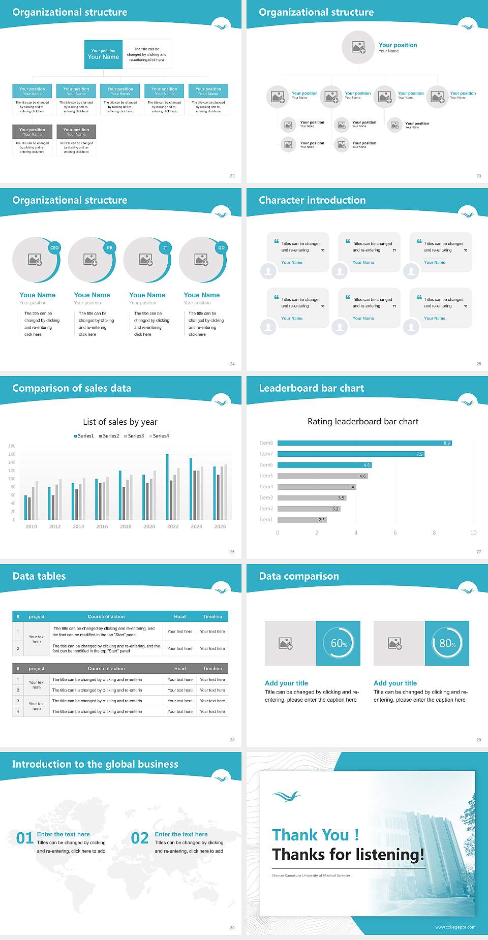 Shonan Kamakura University of Medical Sciences Academic Presentation/Research Findings Report PPT Template4:3 ratio PPT effect preview image4