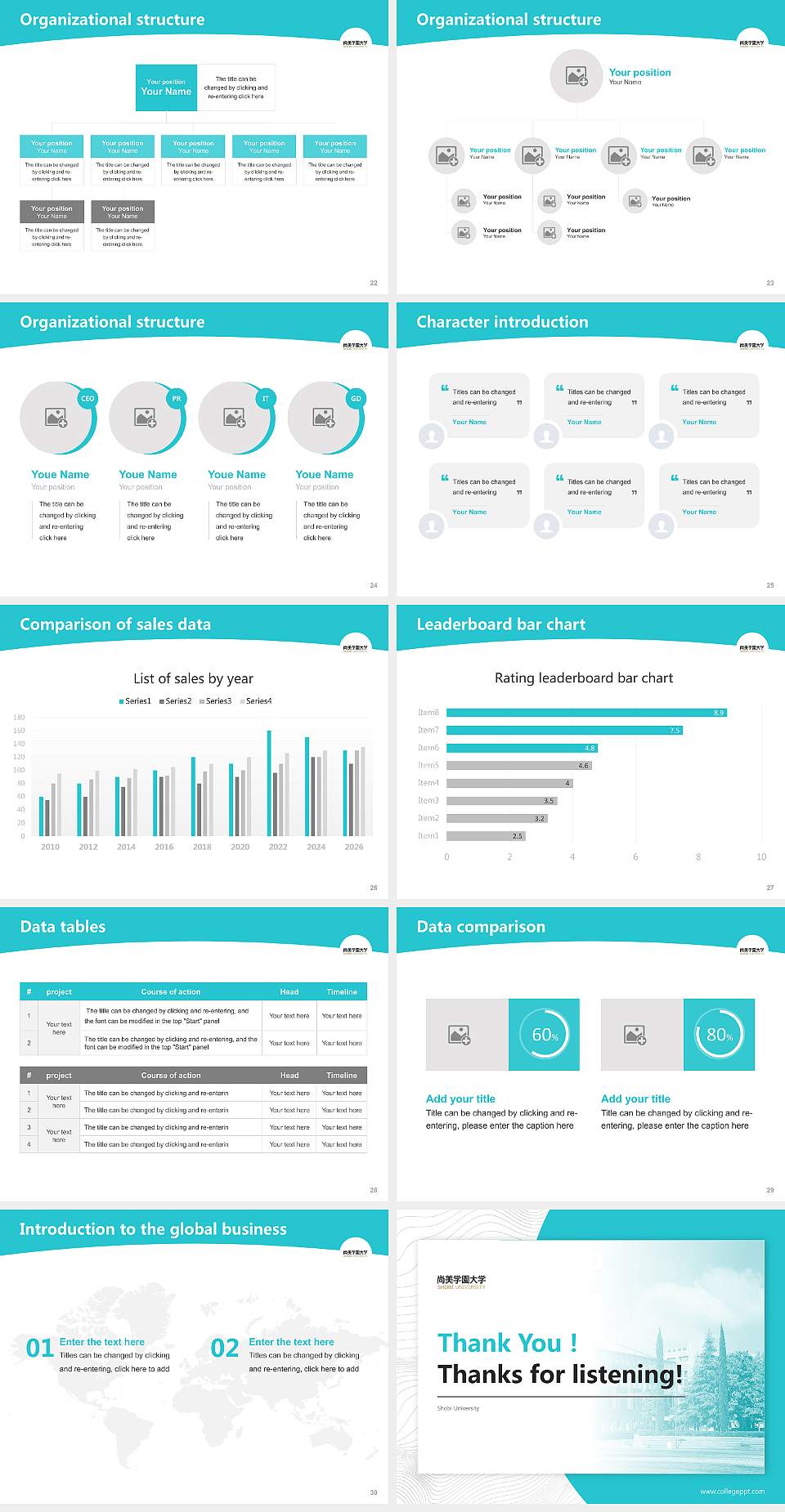 Shobi University Academic Presentation/Research Findings Report PPT Template4:3 ratio PPT effect preview image4
