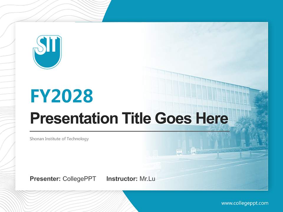 Shonan Institute of Technology Academic Presentation/Research Findings Report PPT Template4:3 ratio PPT effect preview image5