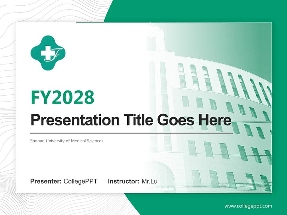 Shonan University of Medical Sciences Academic Presentation/Research Findings Report PPT Template4:3 ratio PPT effect preview image5