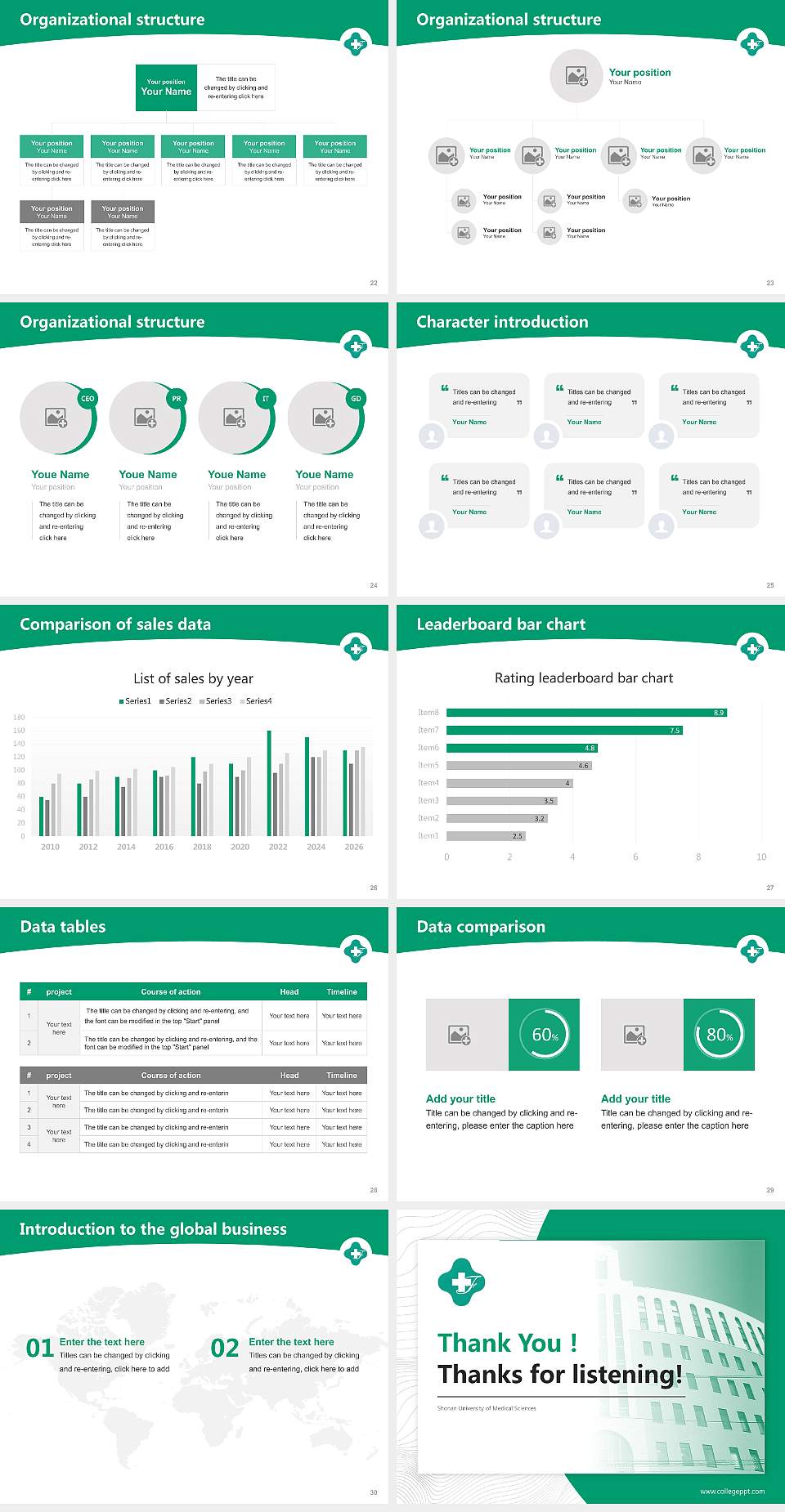 Shonan University of Medical Sciences Academic Presentation/Research Findings Report PPT Template4:3 ratio PPT effect preview image4