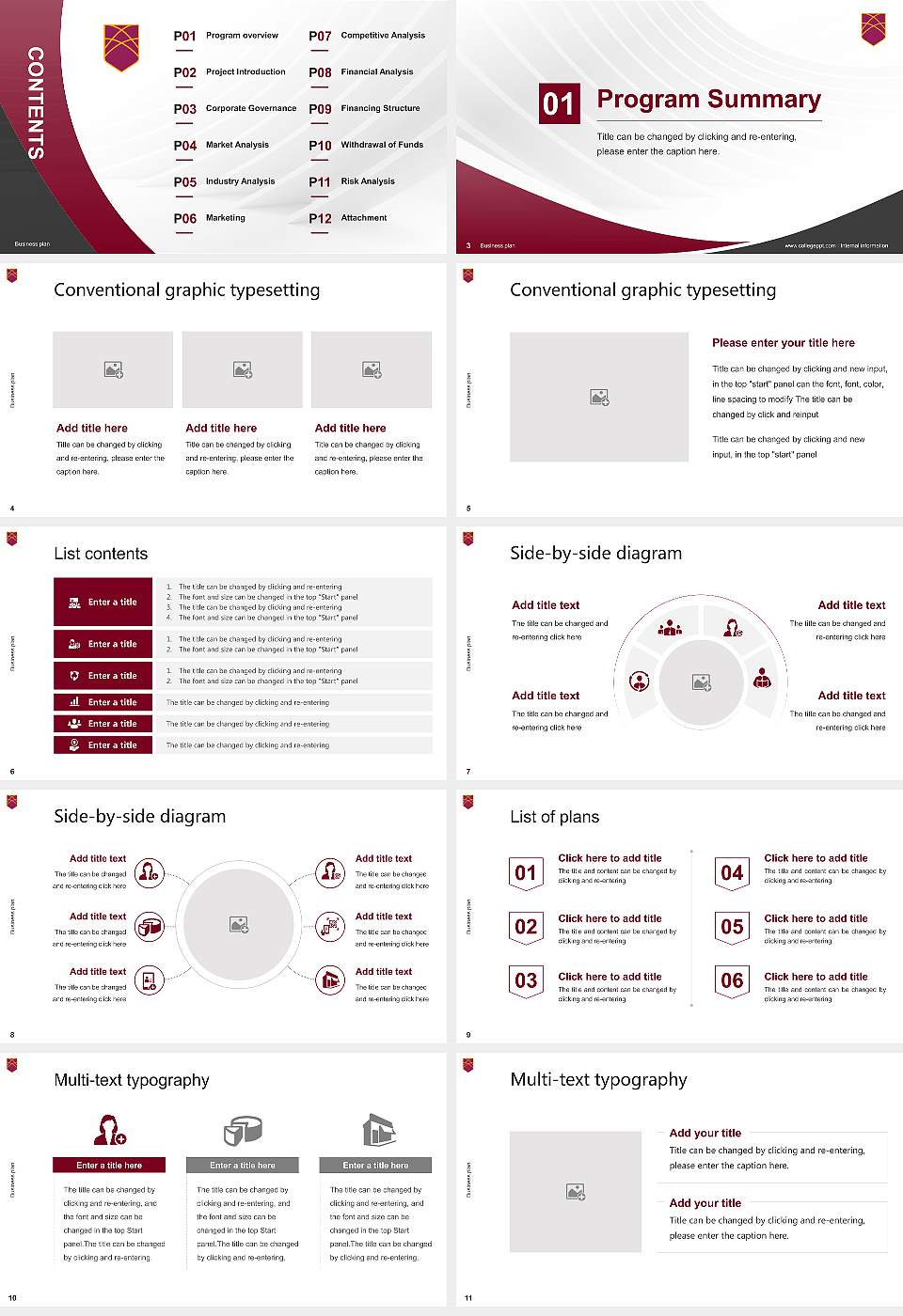 Shoin University Competition/Entrepreneurship Contest PPT Template16:9 ratio PPT effect preview image2